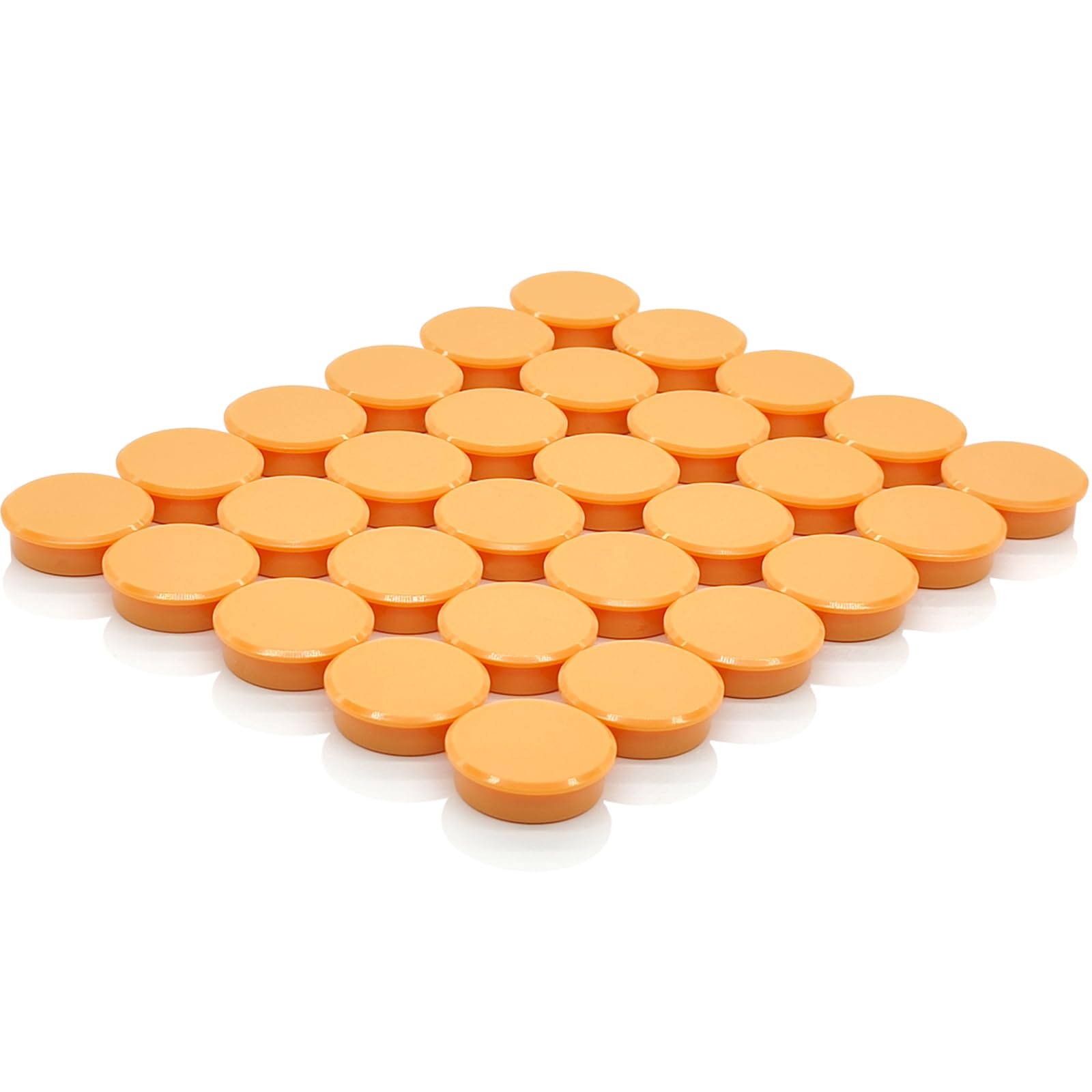 ZDZBLX Strong Fridge Magnets - 30 Pack Mini Cute Round Magnets for Whiteboard, Notice Board, Crafts, Heavy Duty Small Magnets for Adults, Refrigerator Magnet, Office & Kitchen Magnetic Dots (Orange)
