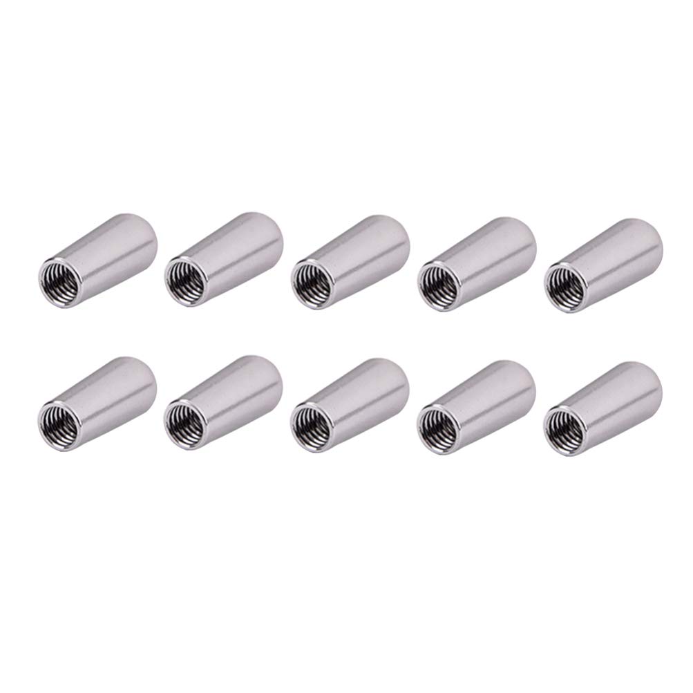Healifty 10Pcs Aluminium Alloy Toggle Switch Tips Knobs Caps Fits Gibson Les Paul Switchcraft Switch (Silver)