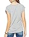 Haola Women Fashion Grey Causul Print T Shirts Summer Funny Tops M-Grey