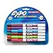 Expo Fine Point Dry Erase Markers Bundle – 5 Items: 12 Black Markers, 12 Red Markers, 12 Blue Markers, 12 Assorted Color Markers, Bright Colorful Rectangle Sticky Note Pad – Low Odor