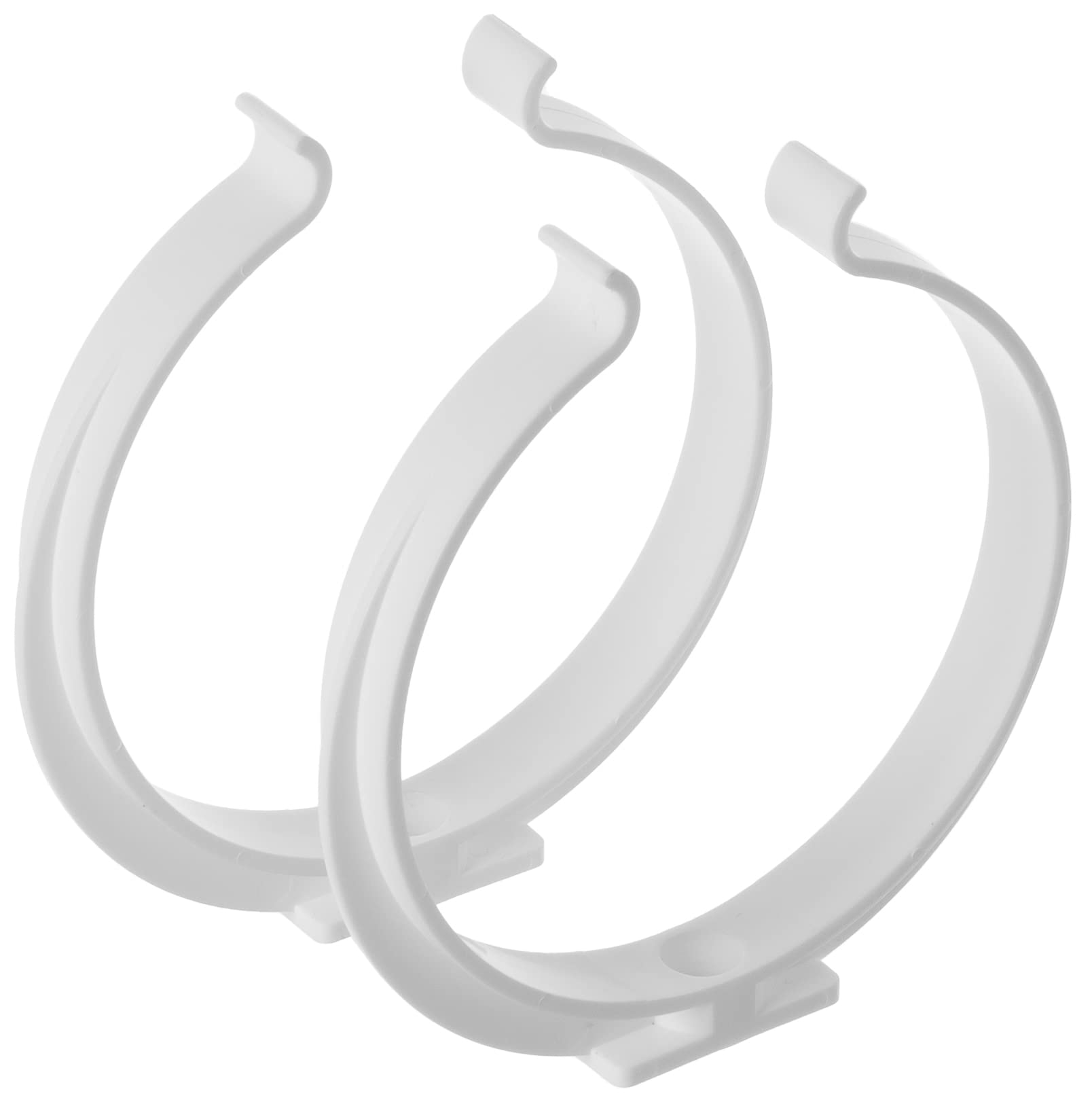LIRAST Ø 100mm / 4 inch Pipe Clamp - Ducting Clip - Support Bracket for Plastic Duct/Pack of 2, White