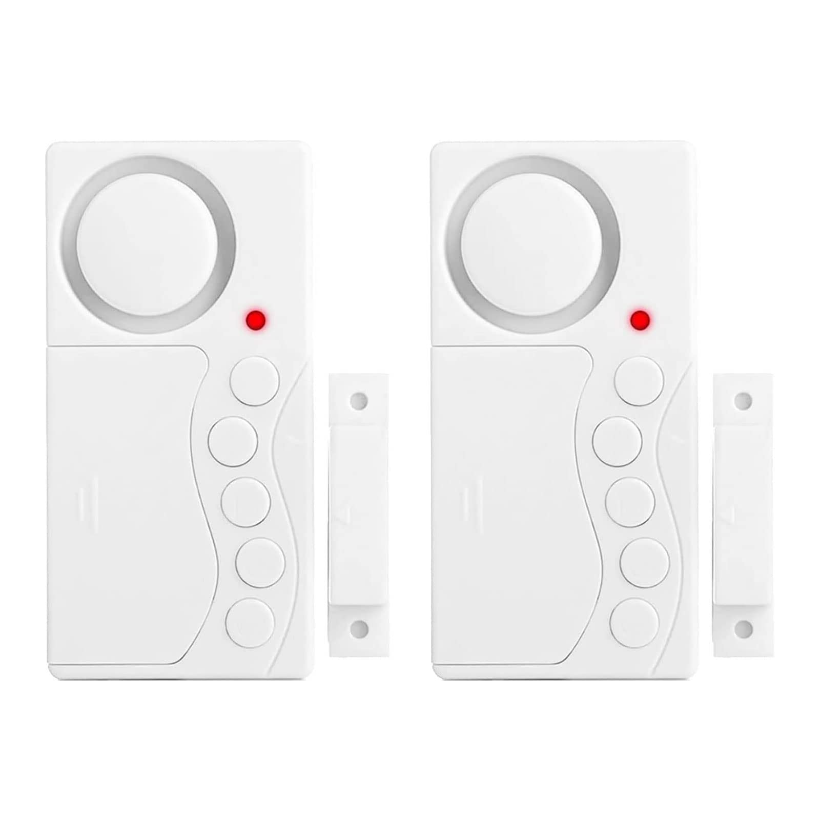 CDIYTOOL Door Alarm, 2 Pack Wireless Door Window Safety Freezer Door Alarm 3/15/30/60 Seconds Adjustable Delay Wireless Door Open Sensor Refrigerator Alarm for Kids Safety Home Shop Security