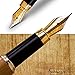 Antonio Da Parra(TM) Fountain Pen Calligraphy Writing Set Case - Premium Quality - 100% Handcrafted Bamboo Vintage Collection with Ink Refill Converter Gold Medium Nib