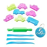 Carykon Vehicle Smart Dough Tools Kit with Models and Molds, Set of 12