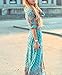 R.Vivimos Women Summer Button Up Floral Print Split Beach Maxi Dresses 4XL Light Green