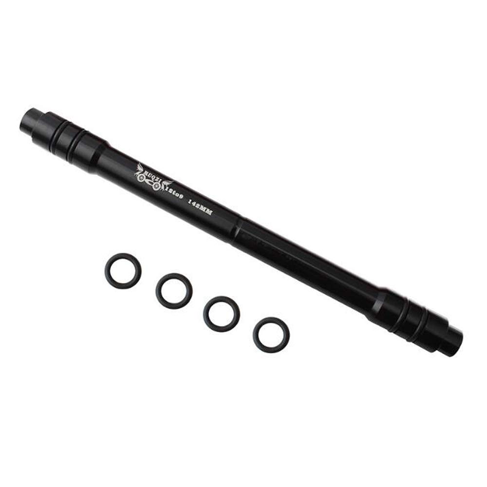 VOANZO Black Aluminum Alloy Conversion Skewer Adapter 12mm Front Thru Axle to 9mm Quick Release Mountain Bike Thru Axle Hub Adapter 142mm