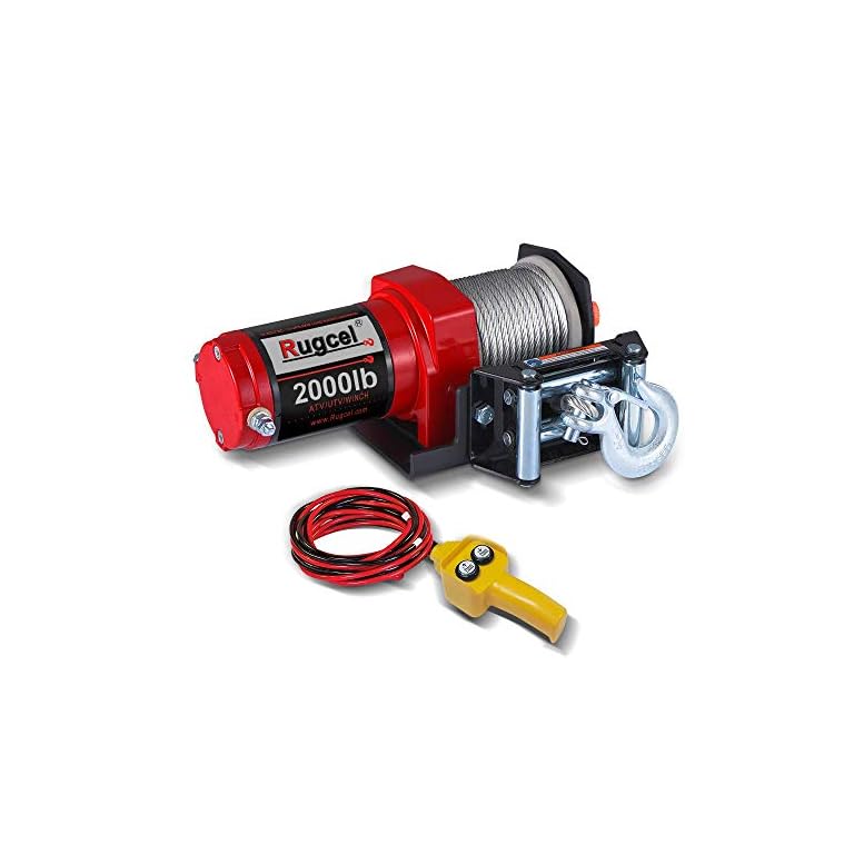 RockHulk 2000lb 12V ATV/UTV Electric Winch, OffRoad Waterproof Steel