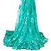 Aisunne African Lace Fabrics Classics Nigerian French Lace Fabric 5 Yards with Fashion Rhinestones and Embroidered Beading Flower for Wedding Party Dresses (Green)