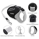 marsboy Retractable Dog Leash 16 ft for Dogs up to 110lbs Tangle free with FREE Dog Waste Bags