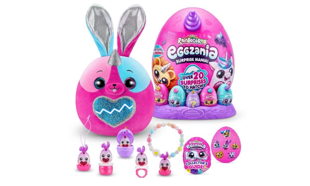 Rainbocorns Eggzania Frozen Mania Plush Toy By ZURU - Collectible Hatchable Egg With 10+ Surprises For Girls 3+