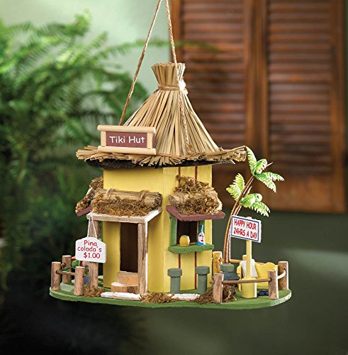 Tiki Hut Hanging Birdhouse