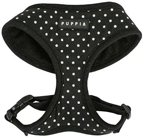 Puppia Dotty Harness A, X-Small, Black