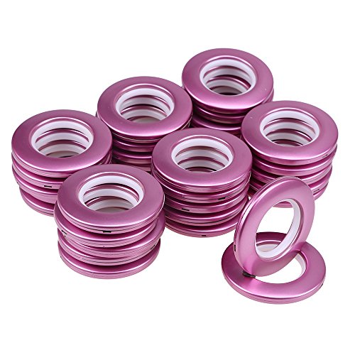WCIC 32PCS Curtain Eyelet Rings, Round Plastic Rings Clips Inner