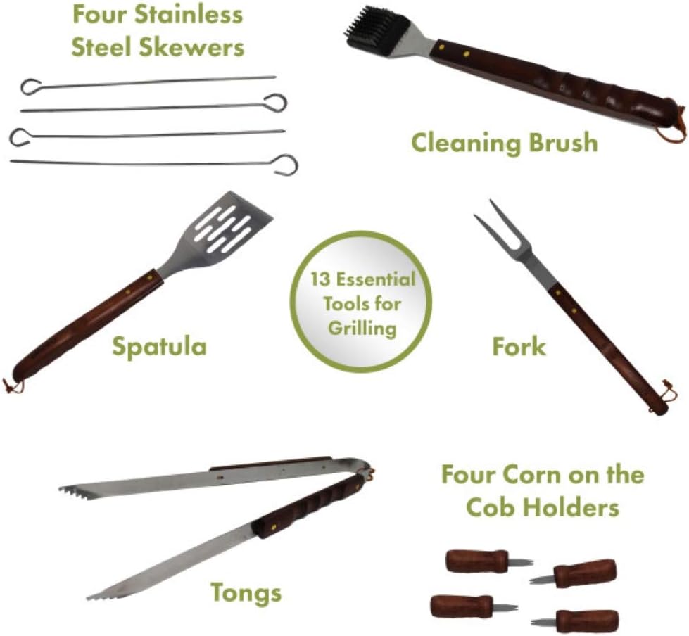 Cuisinart CGS-W13 Wooden Handle Tool Set (13-Piece) : Garden & Outdoor