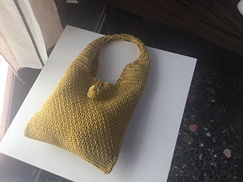 Crochet Women's Shoulder Bag Gucci Inspired Polyester Yarn Beige Color