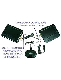 Infrarrojos IR transmisor de audio para reproductores de dvd para reposacabezas portátil inalámbrico auricular Conversión 12 V para uso en el coche