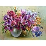 Diamond Painting,Saingace 5D DIY Diamond Flower Embroidery Cross Stitch Crafts Home Decor (H)
