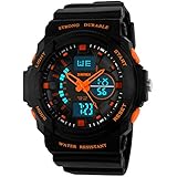 Kid LED Watch Child Boy Girl Sport Multi Function Digital Waterproof Electronic Quartz Watches Orange