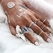 Rings Set;START 6PCS/Set Bohemian Turquoise Ring Vintage Silver Stack Above Knuckle Ring