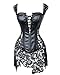 Kranchungel Women's Punk Rock Faux Leather Corset Retro Goth Waist Cincher Basque Bustier