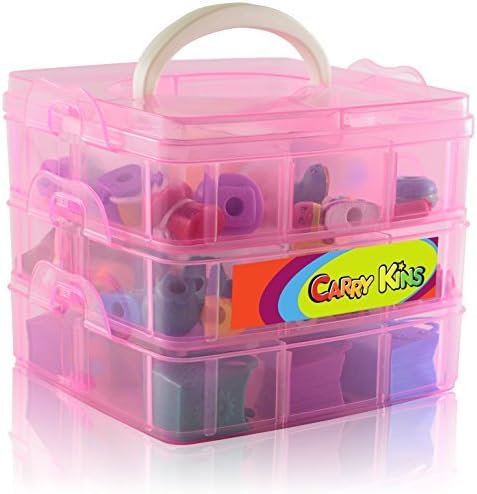 Compact Carrying Case for All Seasons of Shopkins - 3 Layers - Holds About 200 Toy Characters by CarryKins