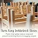 ECR4Kids Three Rung Ladderback Chair, 10in Seat Height, Classroom Seating, Honey, 2-Pack