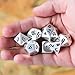 TecUnite 7 Die Metal Polyhedral Dice Set DND Role Playing Game Dice Set with Storage Bag for RPG Dungeons and Dragons D&D Math Teaching (Shiny Silver and Black)