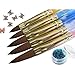 Mintbon 5pcs Acrylic Nail Art UV Gel Carving Pen Brush Liquid Powder DIY No. 2/4/6/8/10