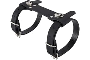 GARGOYLE BELLS Black Leather Blanket Holder for Motorcycle Heavy Duty Genuine Leather Carry Strap for Picnic Bedroll Blankets