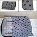 Comsmart Warm Paw Print Blanket/Bed Cover for Dogs and Cats, 5 Pack of 24x28 Inches