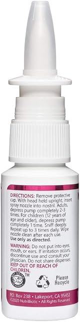 NutriBiotic Nasal Spray with Grapeseed Extract 1 fl oz 29.5 ml view 3