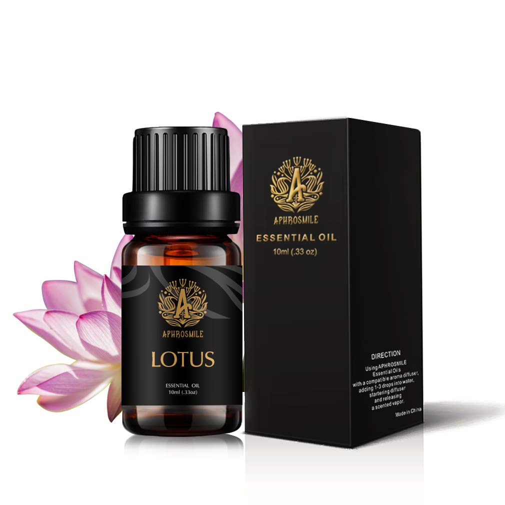 Aromatherapy Lotus Essential Oil for Diffuser, Lotus Scent Essential Oil for Massage, Therapeutic Grade Lotus Essential Oil Fragrance for Home, 10ml Aromatherapy Lotus Oil for Candle Making