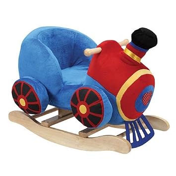 wooden train rocker
