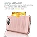 AnoKe Galaxy J7 V Case, Galaxy J7 Sky Pro / J7 Perx /J7 Prime/ J7 Halo Case with HD Screen Protector, [Card Slots Holder] Kickstand Plastic TPU Hybrid Wallet Case for Samsung J7 2017 KC2 Rose Gold