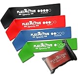 Resistance Loop Bands - Set of 4 Fitness Exercise Bands for Fitness Workouts - Stretching and Physical Therapy
