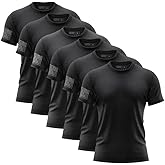 Patriot Crew Men's Stealth Fresh T-Shirt, American Classic Tee, USA & Freedom Style Shirt (6 Pack)