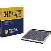 HENGST - E1916LC - Air filter for the interior with activated carbon | Filters dust, pollen &amp; odors for allergy sufferers - For clean, fresh air in the vehicle