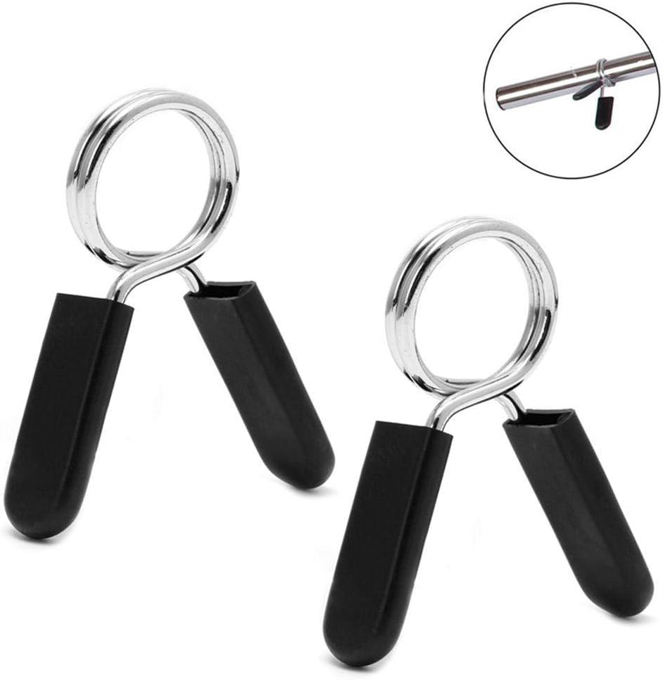 Acob Set of 2 Spring Clamps for Attaching Dumbbells, Dumbbell Bar Clamps for Hole Diameter
