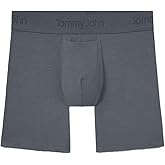 Tommy John Men's Mid-Length Boxer Briefs - Second Skin Fabric - 6" Inseam, Underwear with Contour Pouch and Quick Draw Fly