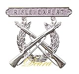 DEURA US MARINE CORPS USMC RIFLE QUALIFICATION EXPERT SHOOTING BADGE SILVER PIN