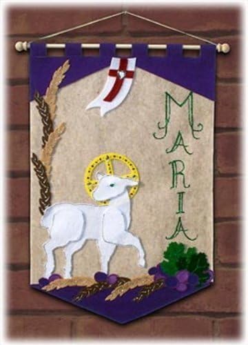 First Communion Banner Kit - Lamb (Purple, 12 x 18)