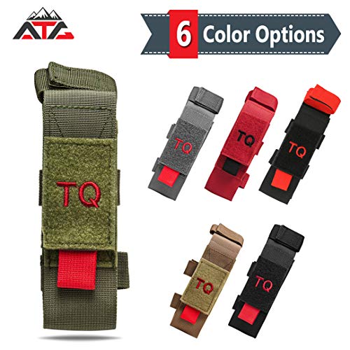 Tactical Tourniquet & Trauma Medical Shear Pouch MOLLE PALS Duty Belt Loop EMT EMS (Green