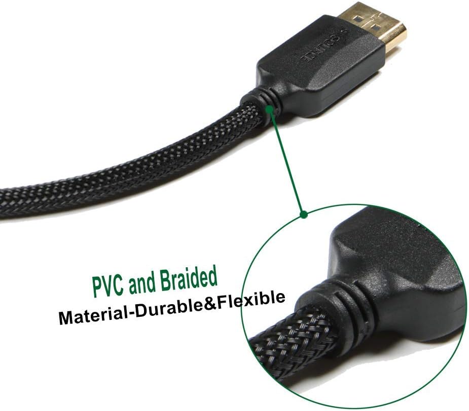 DisplayPort to HDMI Cable 6 ft, DP Display Port to HDMI Cable Adapter 6 feet Braided Male to Male Supports Video and Audio for DELL, HP, ASUS, etc: Computers & Accessories
