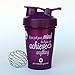 GOMOYO Motivational Quotes on Blender Bottle Brand Shaker Bottles, 20oz and 28oz Protein Shakers, Fitness Gift, Multiple Designs and Colors Available (Achieve Anything - 20oz - Plum)