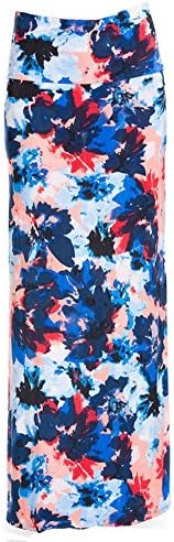 Gravity Threads Women's Pattern Maxi Skirt, TROPICAL SUMMER LBLU