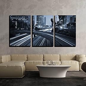 Traffic Through Downtown Los Angeles x3 Panels