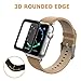 Apple Watch 42mm Screen Protector, Amoner iWatch Tempered Glass Screen Film [Full Coverage][2.5D Curved Edge] for 42mm iWatch Series 3/2/1 （Black）