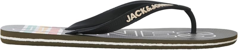 Chanclas Jfwpalm Print para hombre, Olive Night, 8/9 UK