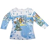 Sequined Winter Flurry Scene Top