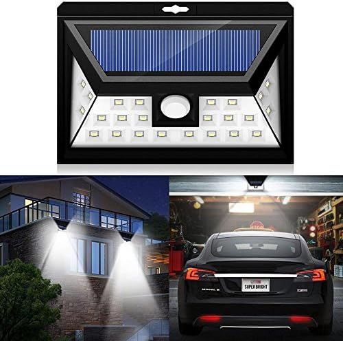 Solar lgihts Outdoor 24 LED,Motion Sensor Lights with Waterproof Solar Powered Security Light Wall Light for Patio ,Garden, Fence, Yard, Driveway
